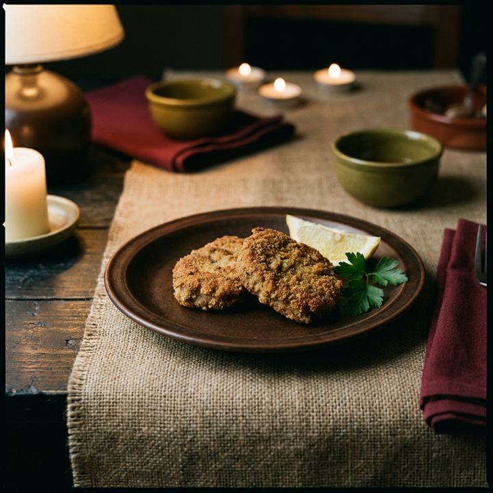 Escalope de ternera — zwei kleine Rinderschnitzel