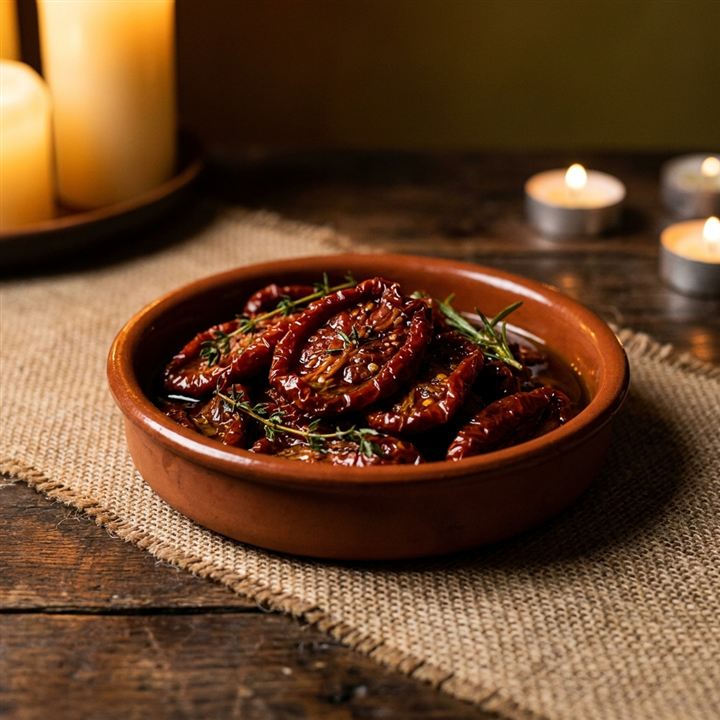 Tomates secos en aceite — in Öl eingelegte getrocknete Tomaten