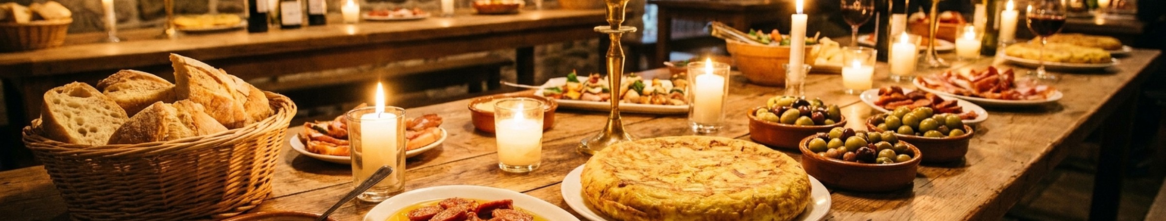 Tapas-Auswahl im Bodega Marea: Brotkorb, Aioli, Chorizo und Tortilla