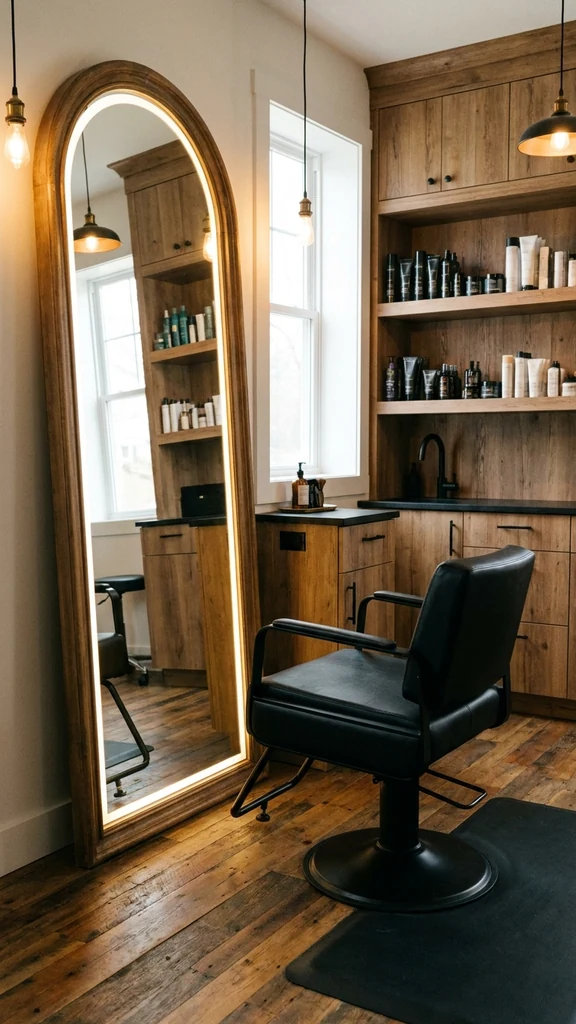 Styling-Bereich mit Spiegel